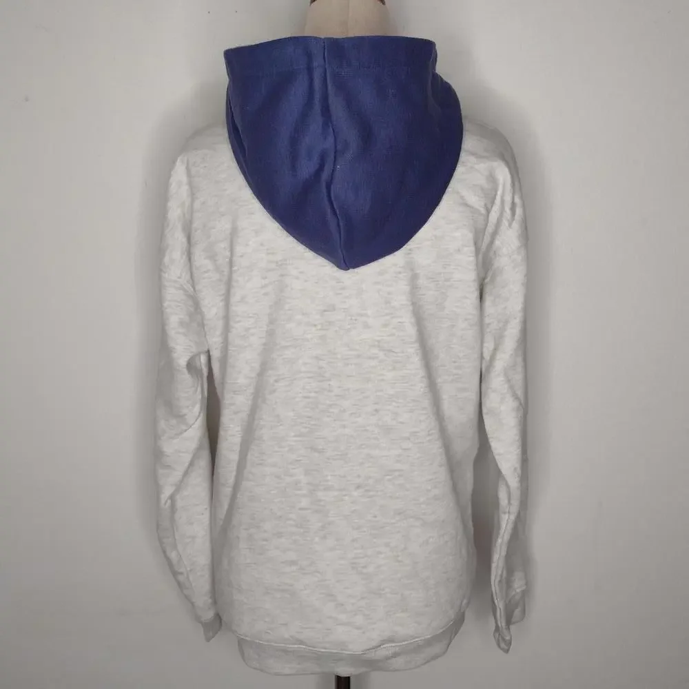 NWT Ultra Flirt Women's Gray/Navy/Trend Fleece NYC Hoodie Size XS - Picture 5 of 11